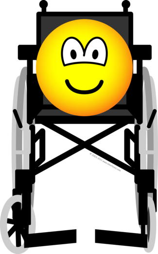 Wheelchair emoticon : Emoticons @ emofaces.com