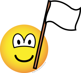 White flag emoticon : Emoticons @ emofaces.com