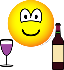 Wine drinking emoticon