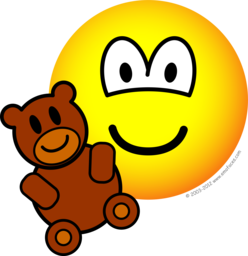 Teddy bear toy emoticon