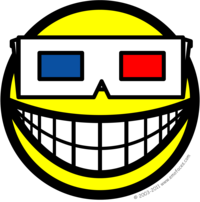 3D glasses smile