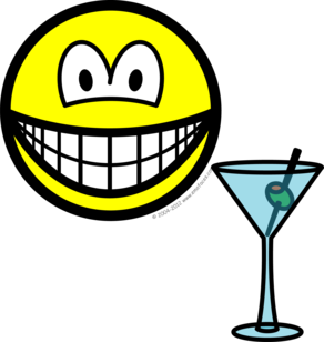 Martini drinking smile