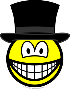 Black hat smile